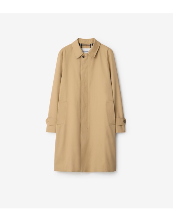 Car coat lungo in gabardine