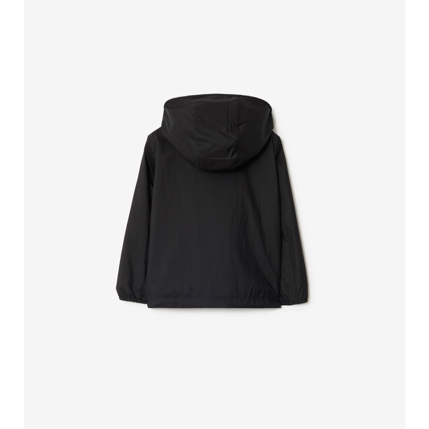 Checker-tape Nylon Hooded Jacket