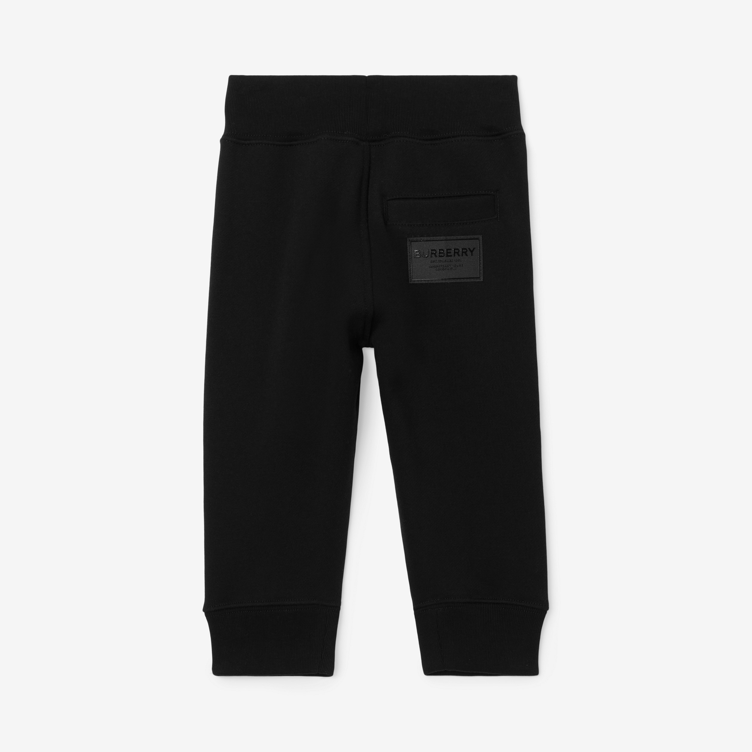 Thomas Bear Motif Cotton Jogging Pants in Black - Children | Burberry® Official - 3