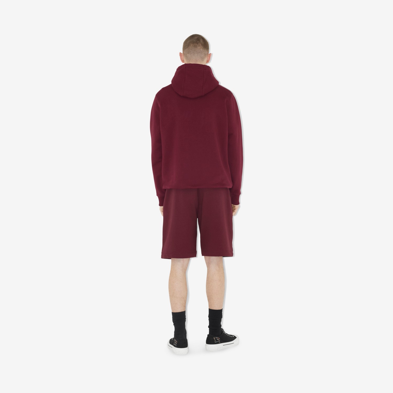EKD Cotton Shorts in Deep Crimson - Men | Burberry® Official