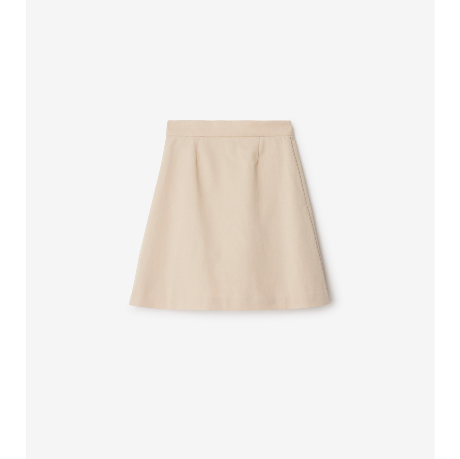 Pleated Cotton Blend Skirt