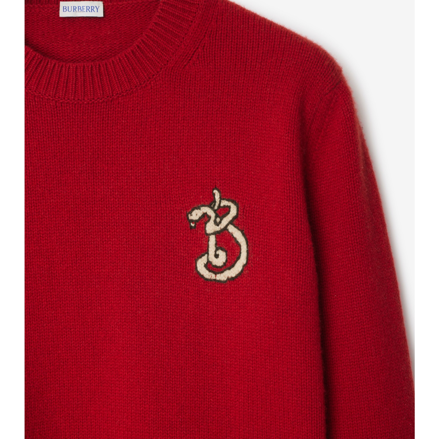 Pullover aus Wolle und Kaschmir mit B-Schlangenmotiv