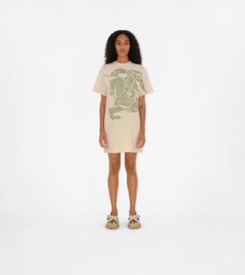 EKD Cotton T-shirt Dress in Soap - Women | Burberry® Official