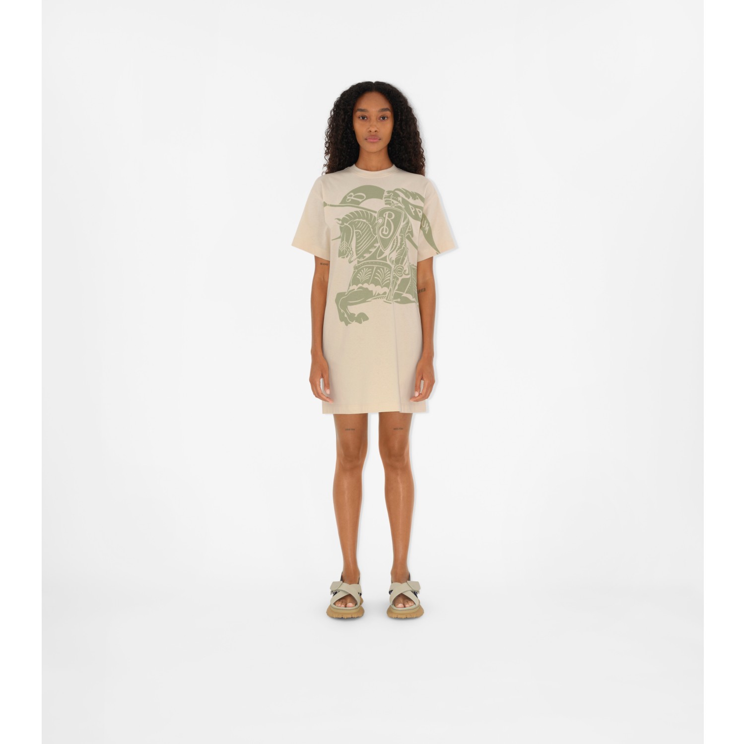 EKD Cotton T-shirt Dress in Soap - Women | Burberry® Official