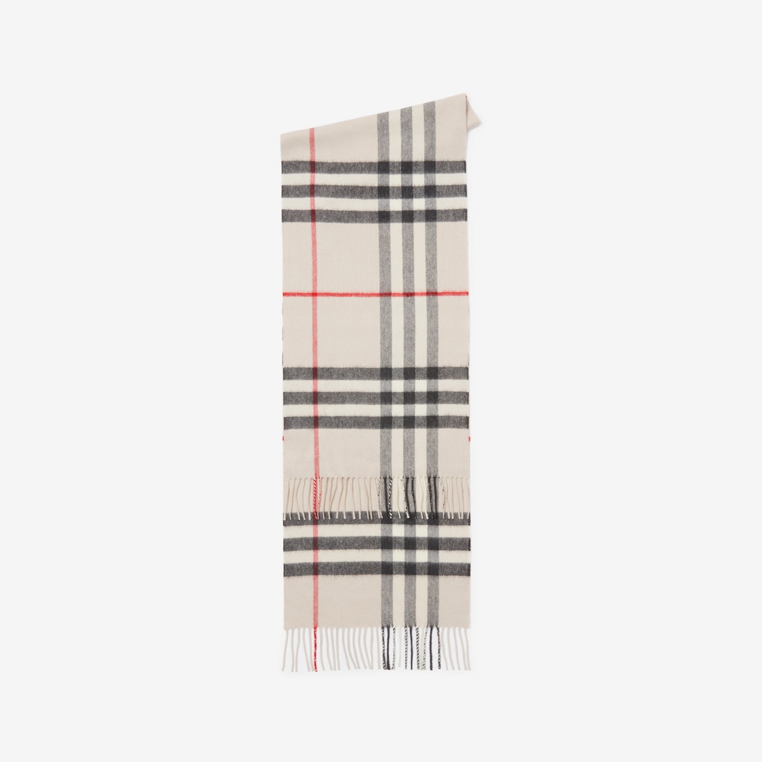 The Burberry Check Cashmere Scarf in Stone | Burberry® Official