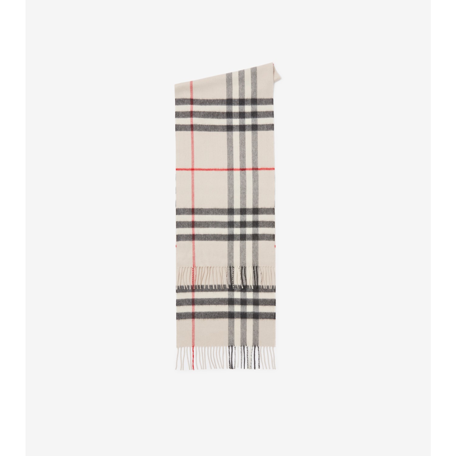 バーバリーチェック カシミアスカーフ (ストーン) | Burberry®公式サイト