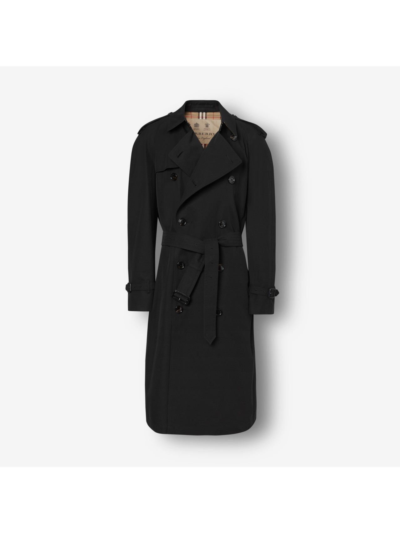 Burberry mens long trench hot sale coat