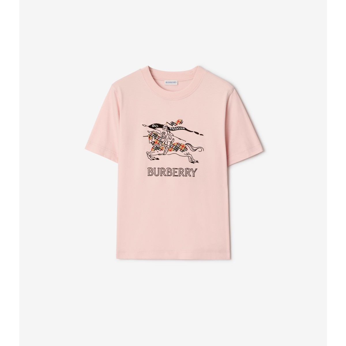  Check Knight Sketch Cotton T-shirt