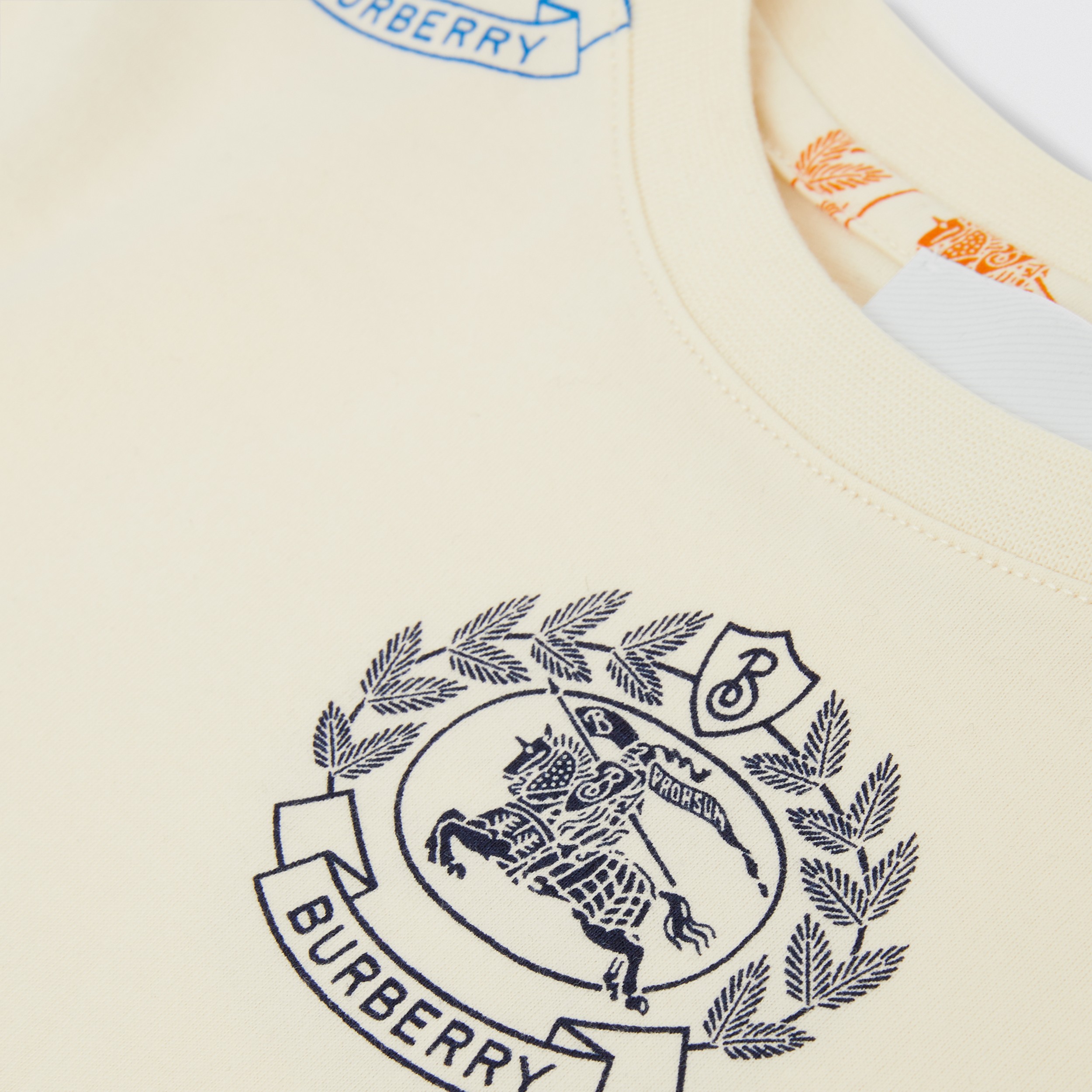 EKD Print Cotton T-shirt in Pale Cream | Burberry® Official - 2