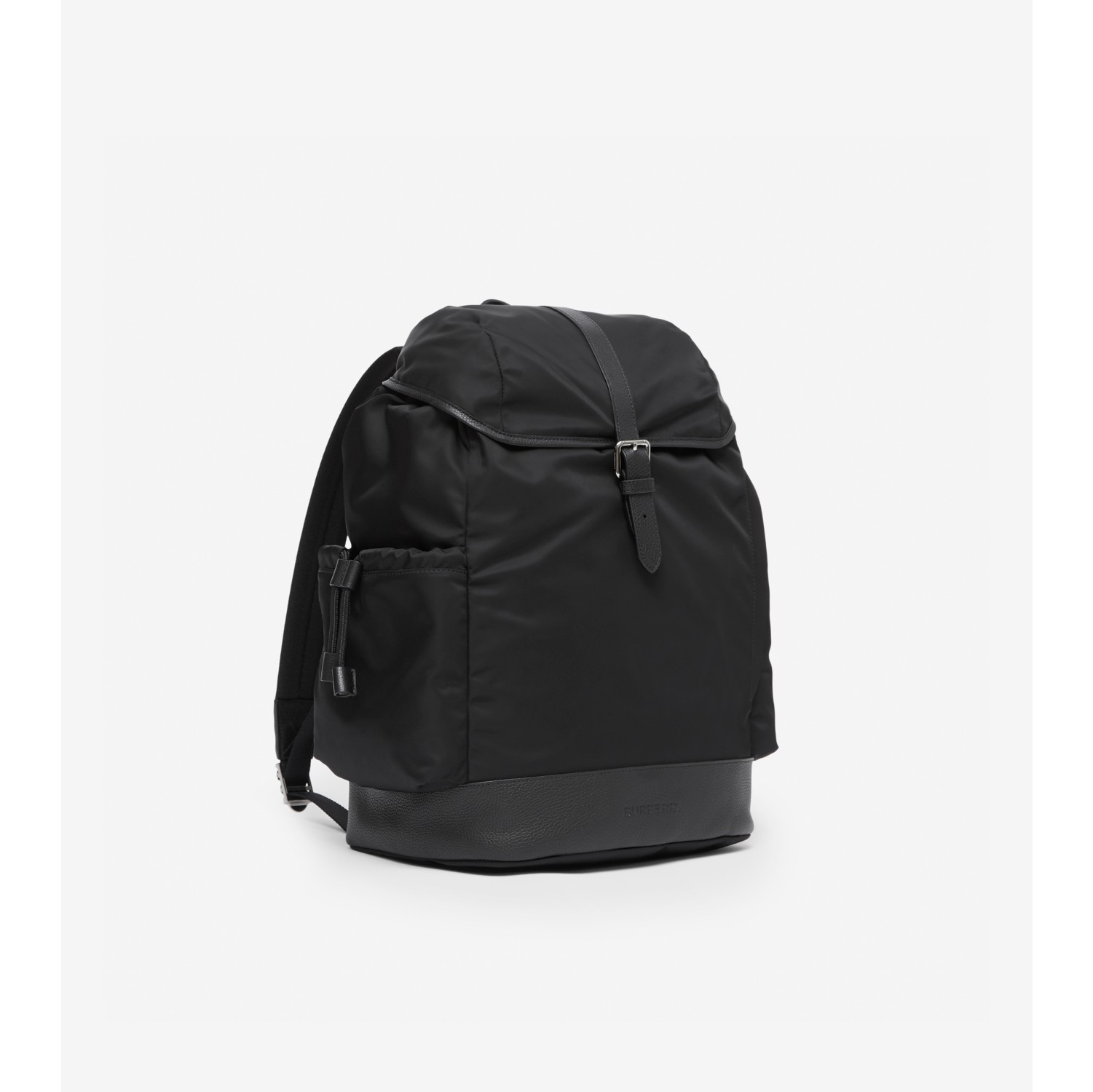 Leather-Trimmed Recycled-Nylon Backpack