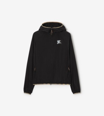 Nylon Hooded Jacket in Black - Men | Burberry® Official