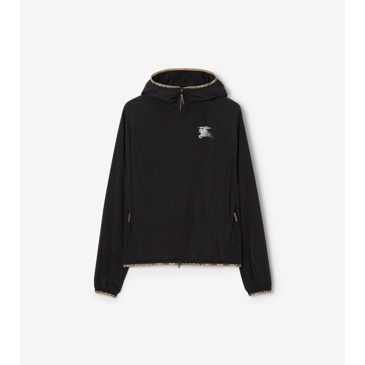  Check Nylon Hooded Jacket