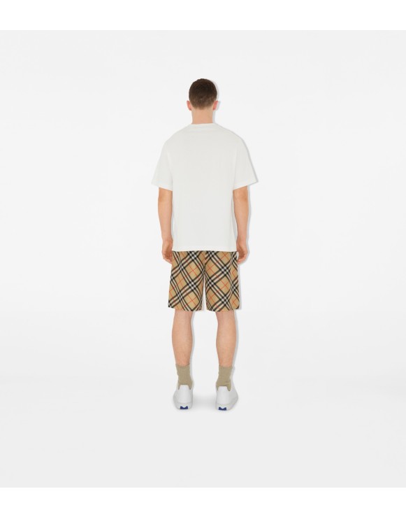 Check Silk Shorts