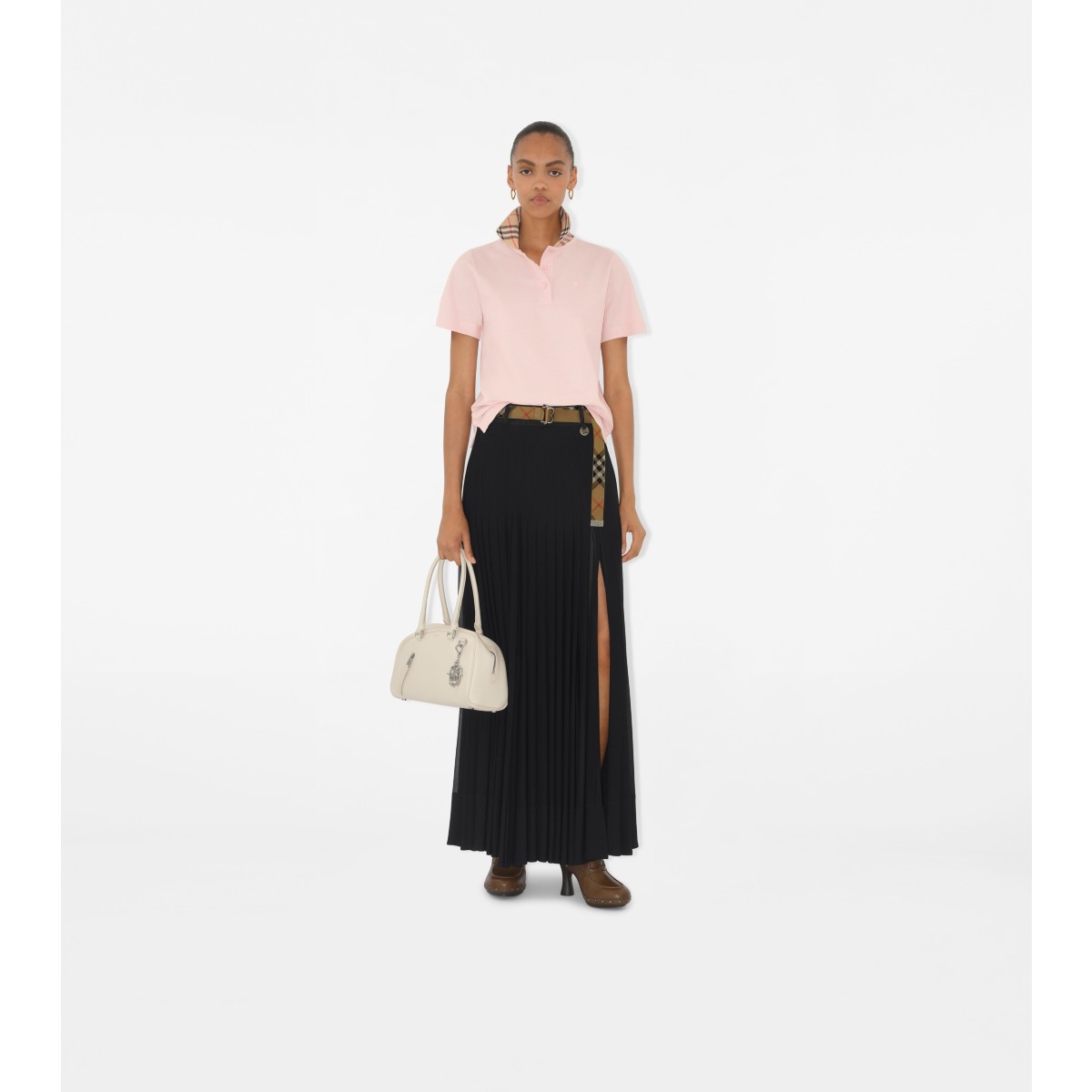  Check Collar Cotton Polo Shirt