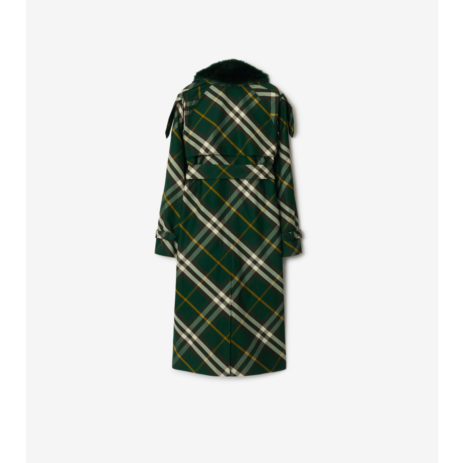 Burberry plaid trench clearance coat