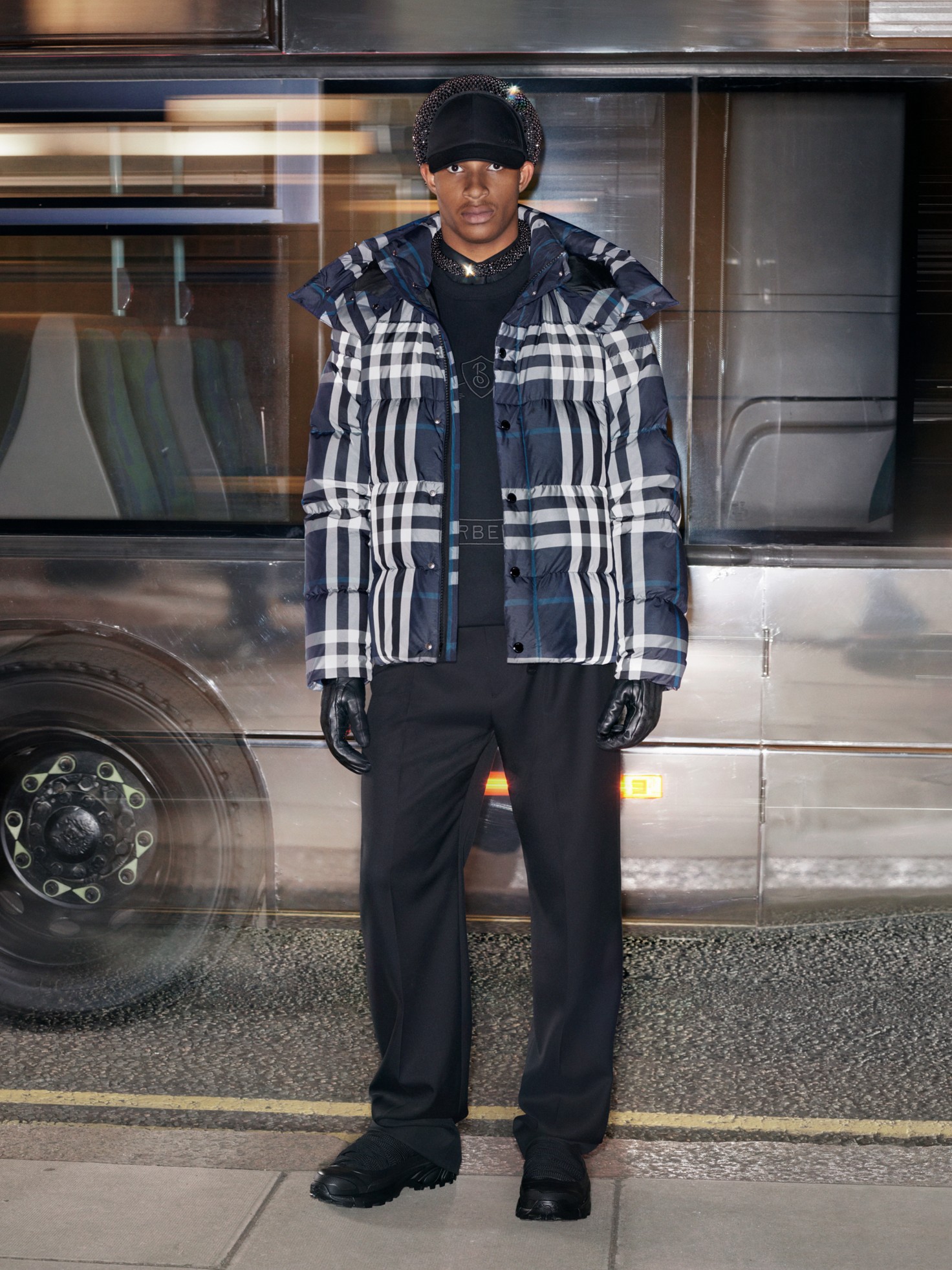 Homme Vêtements Manteaux Imperméables et trench coats Trench Kensington à carreaux Coton Burberry pour homme en coloris Noir 