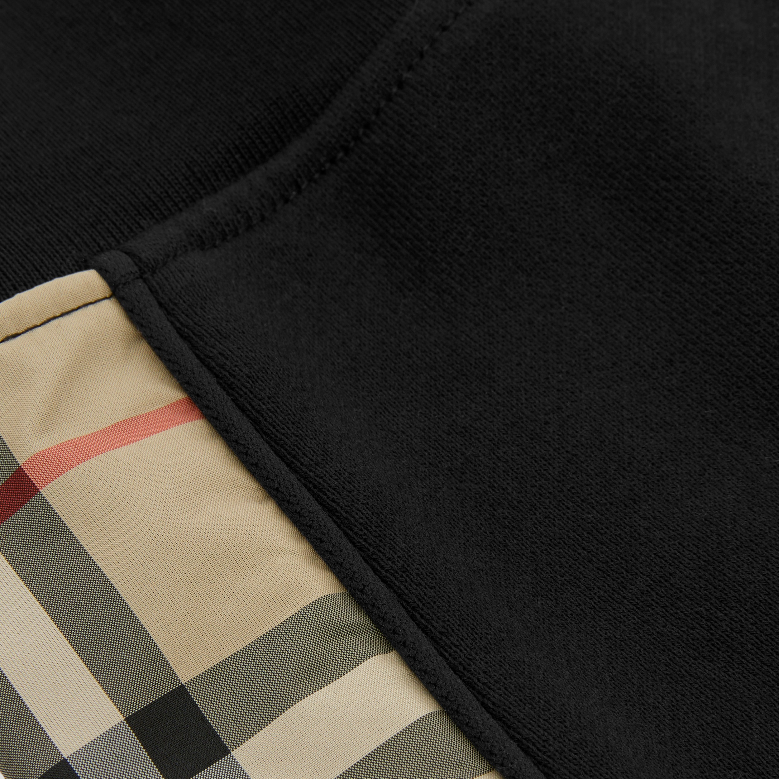 Vintage Check Panel Cotton Shorts in Black - Children | Burberry® Official - 2