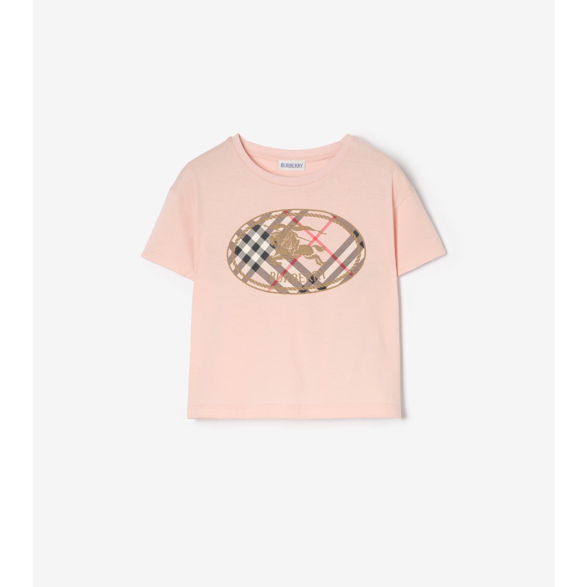  Check Knight Stamp Cotton T-shirt