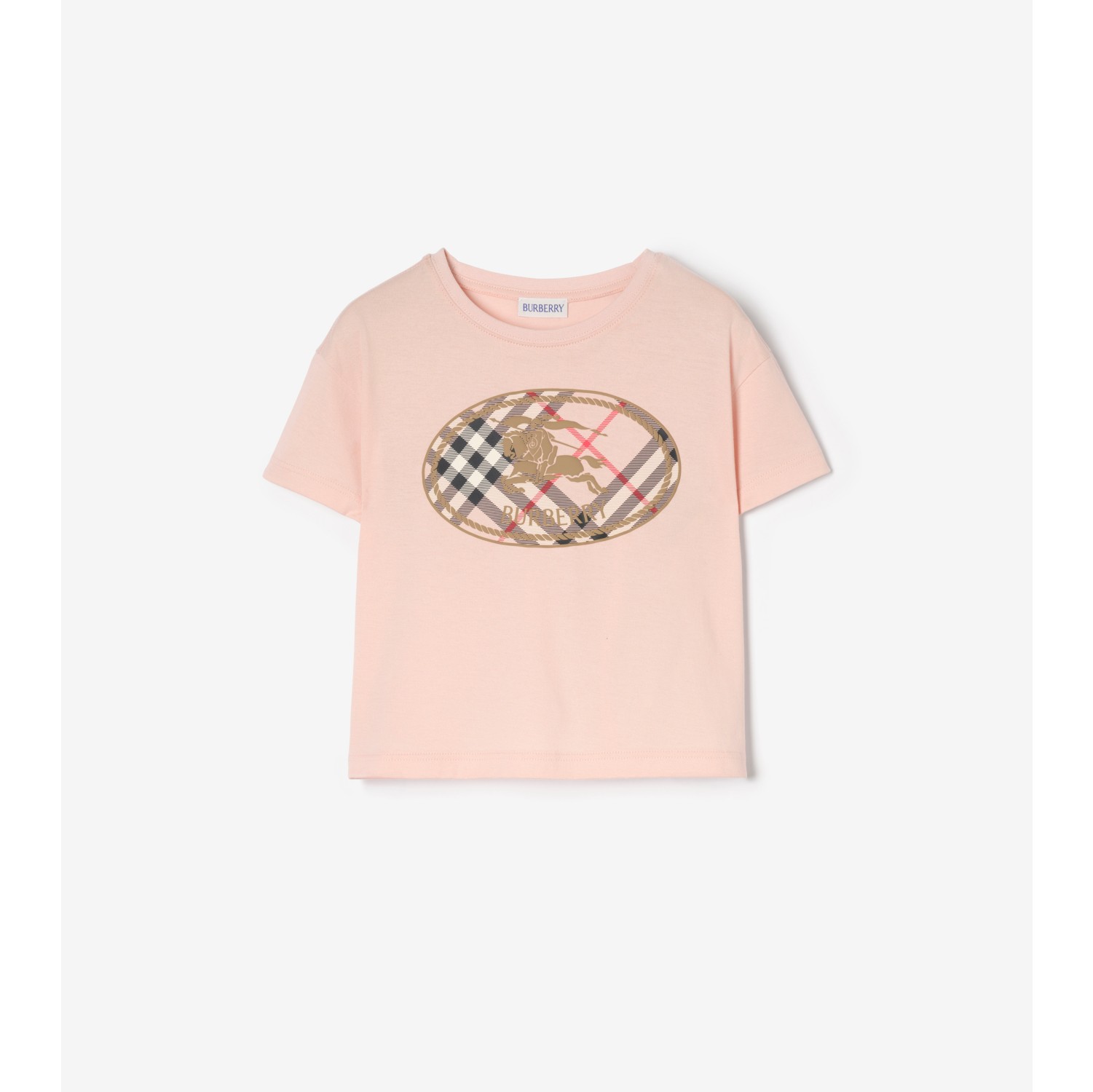 Check Knight Stamp Cotton T-shirt
