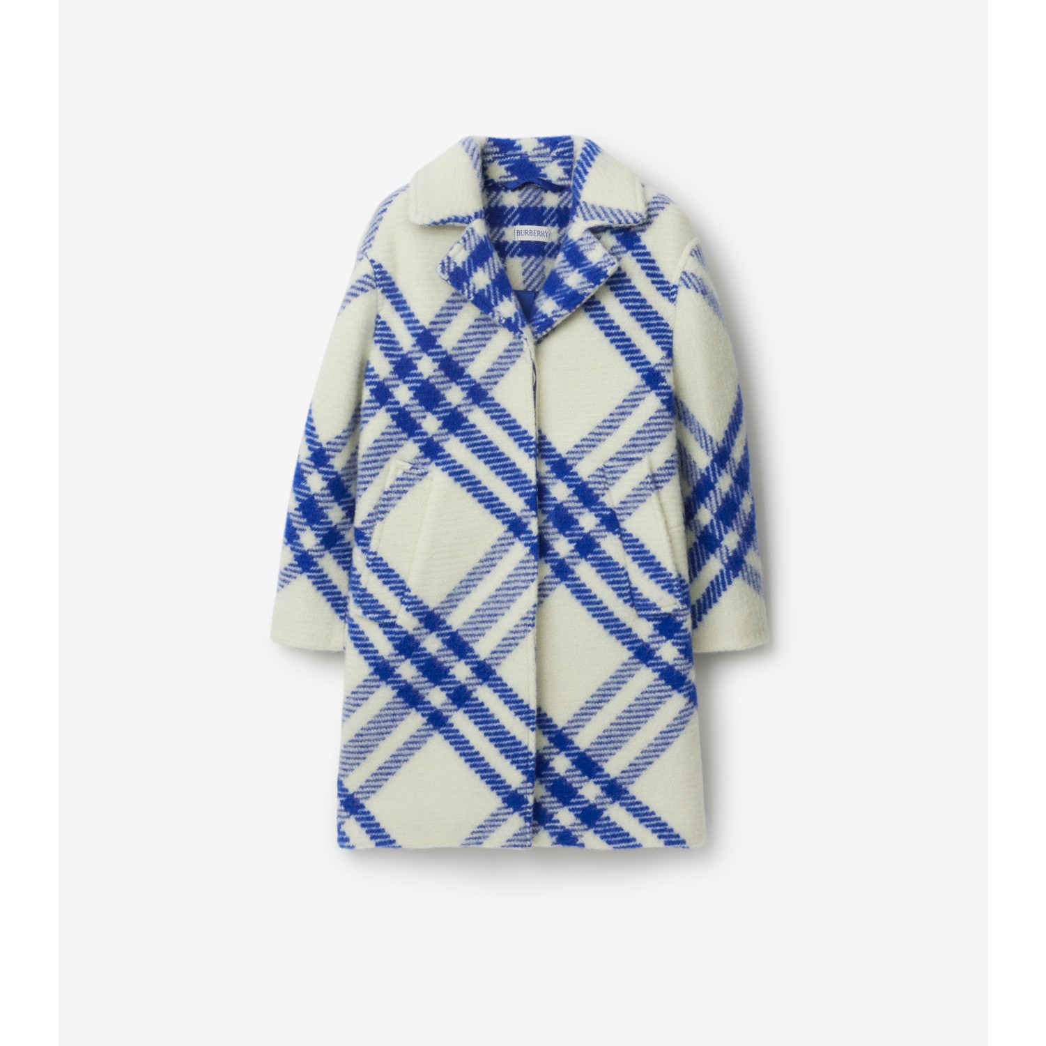 チェック ウールコート (ソルト) | Burberry®公式サイト