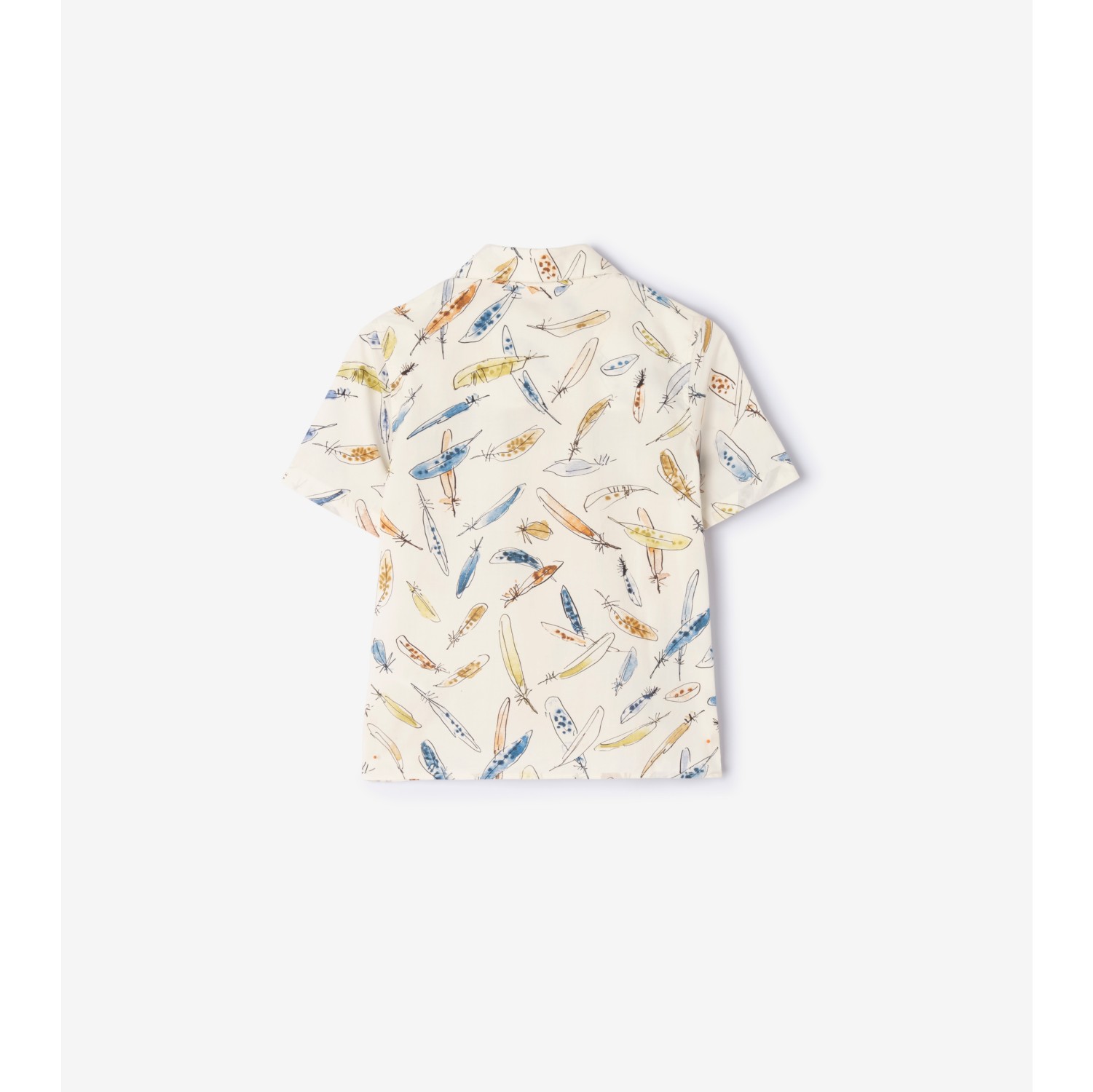 Feather Print Cotton Shirt