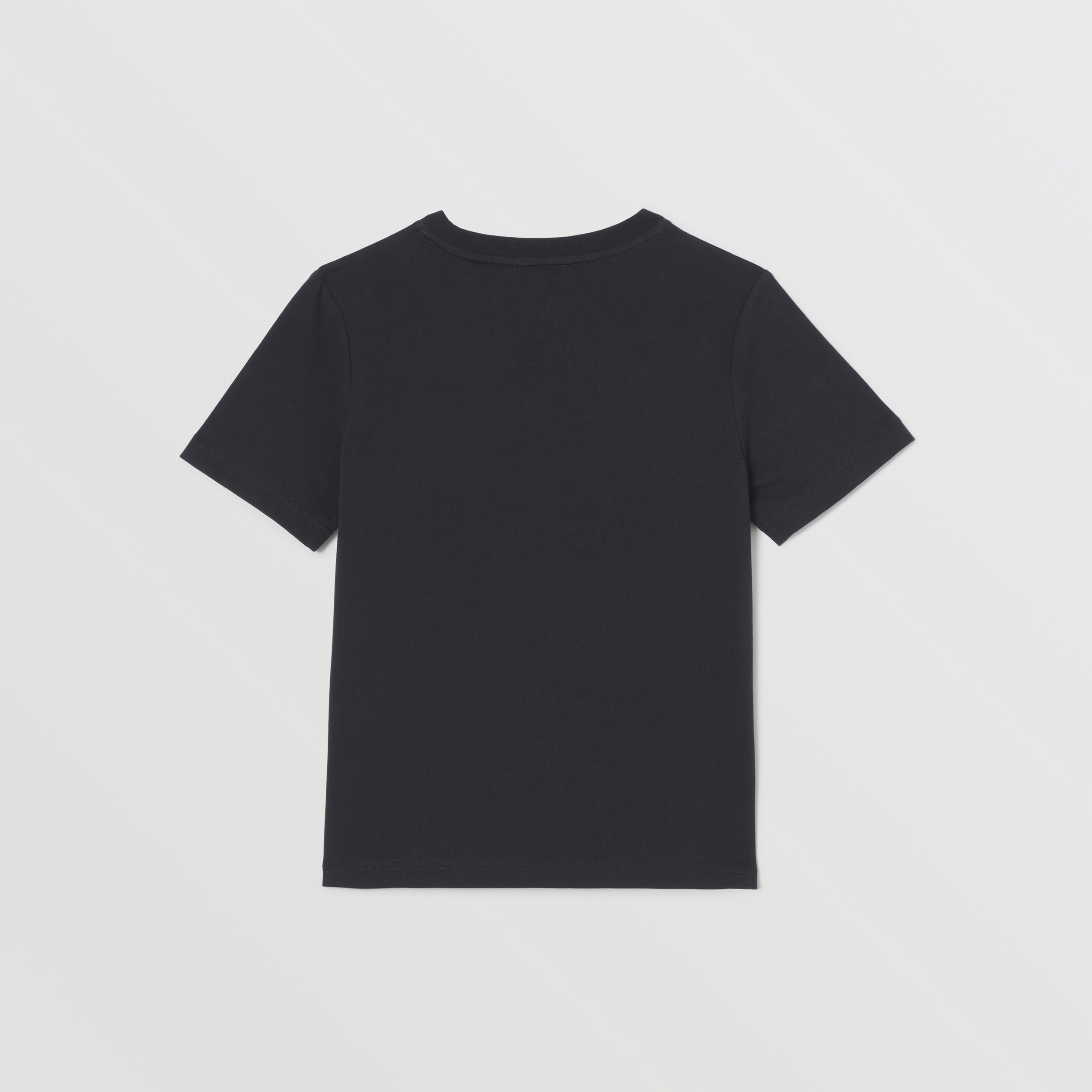 Montage Print Cotton T-shirt in Black | Burberry® Official - 4