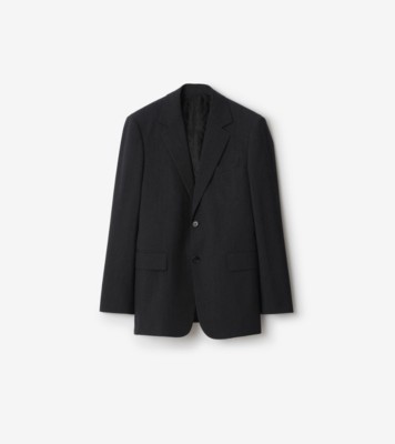 ウールブレンド テーラードジャケット (ミッドナイトグレーメランジ