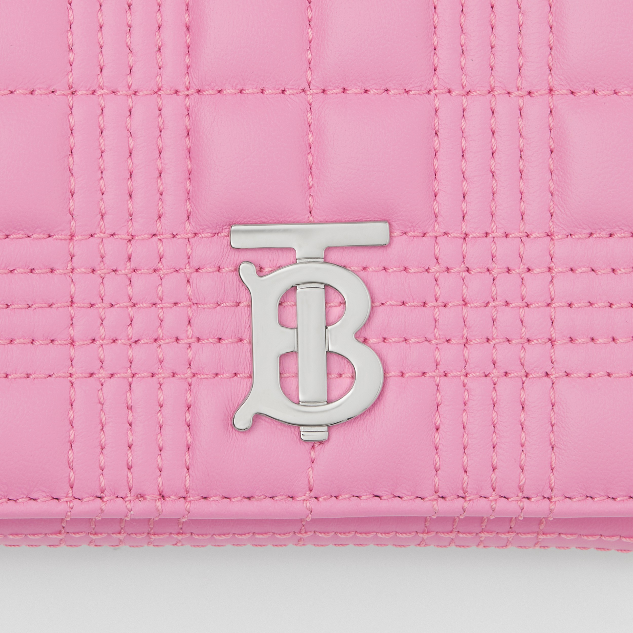 Small Quilted Lambskin Lola Folding Wallet in Primrose Pink - Women | Burberry® Official - 2
