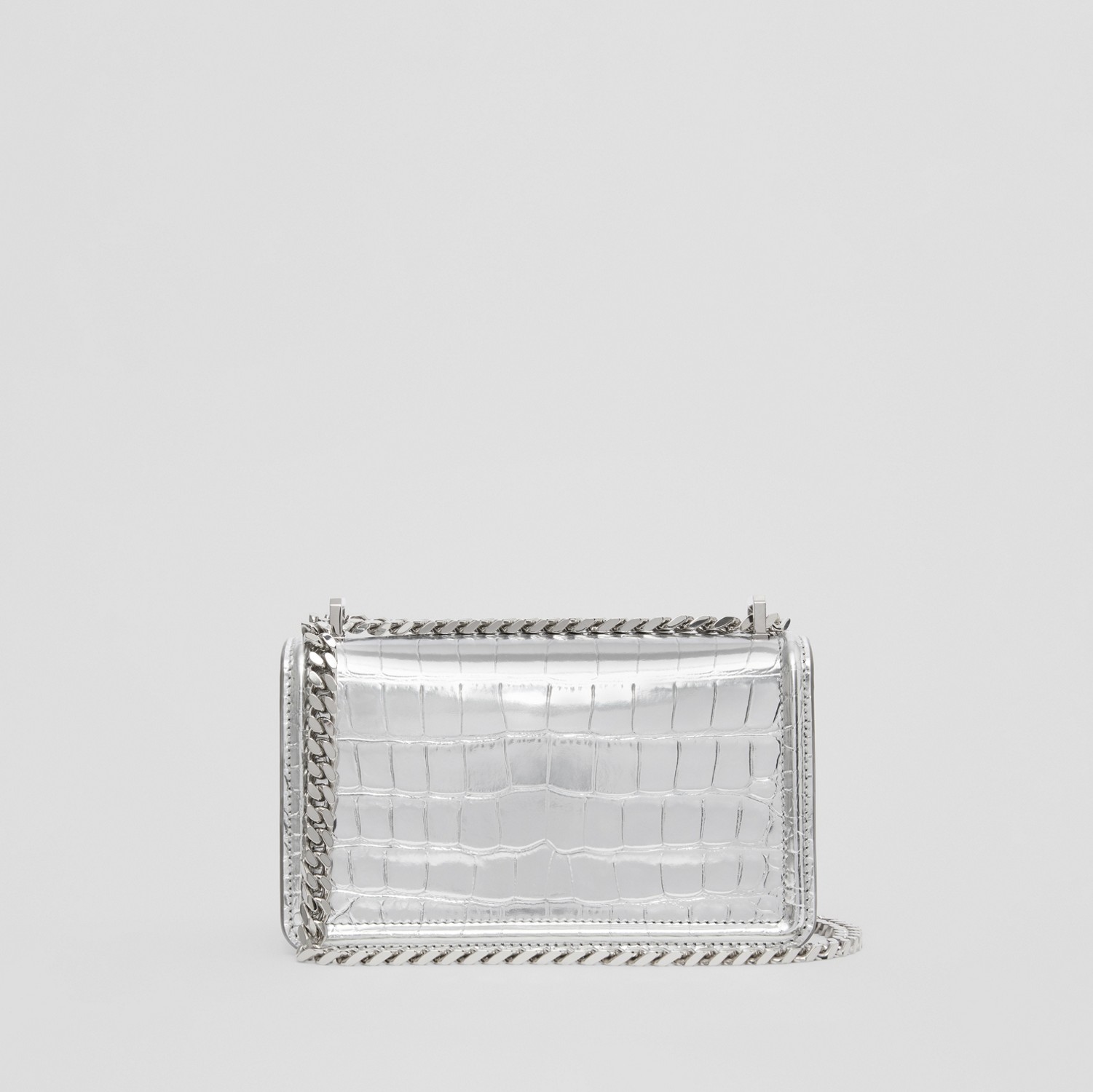 Mini TB Bag in Silver - Women | Burberry® Official
