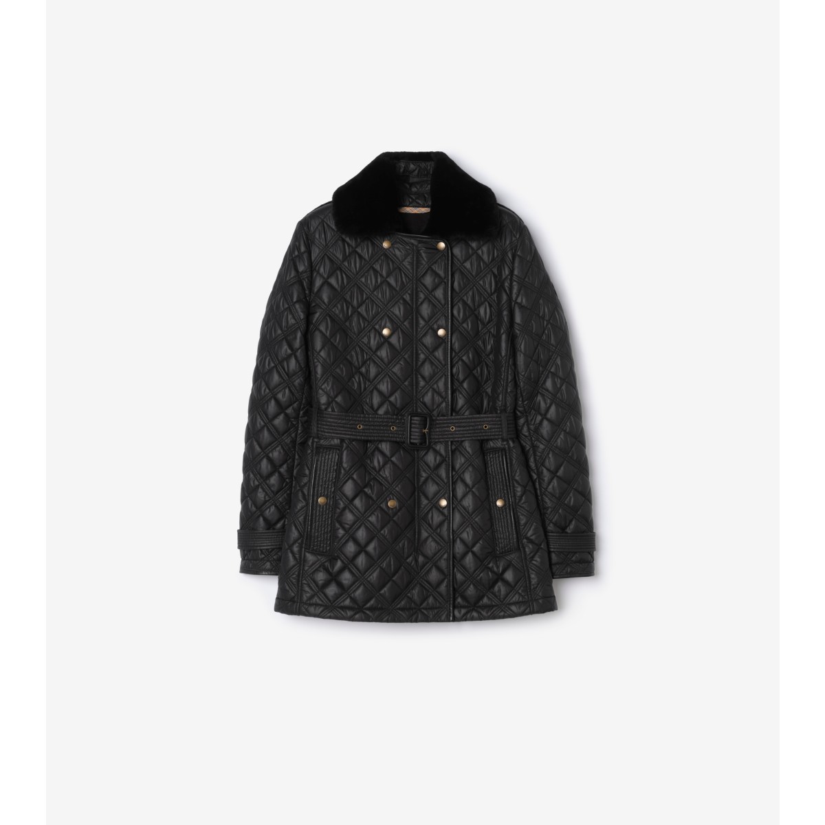  Check Quilted Nylon Rosedale Coat