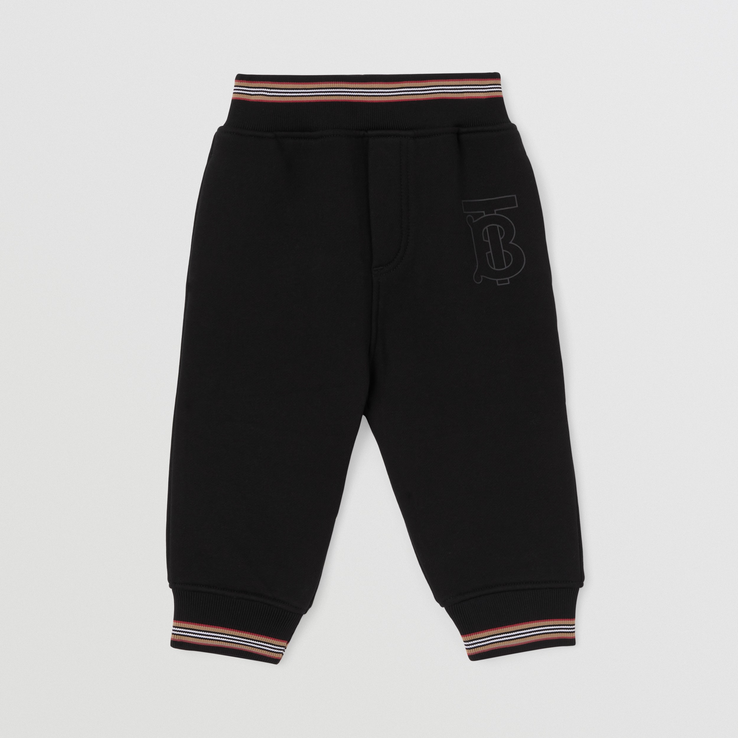 Monogram Motif Cotton Jogging Pants in Black - Children | Burberry® Official - 1