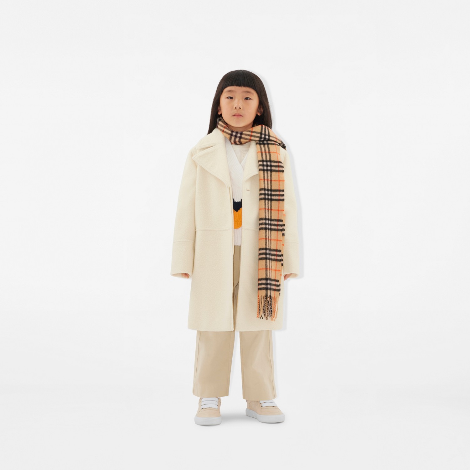 Wool Cashmere Coat in Calico | Burberry® Official Wool Cashmere Coat in Calico | Burberry® Official
