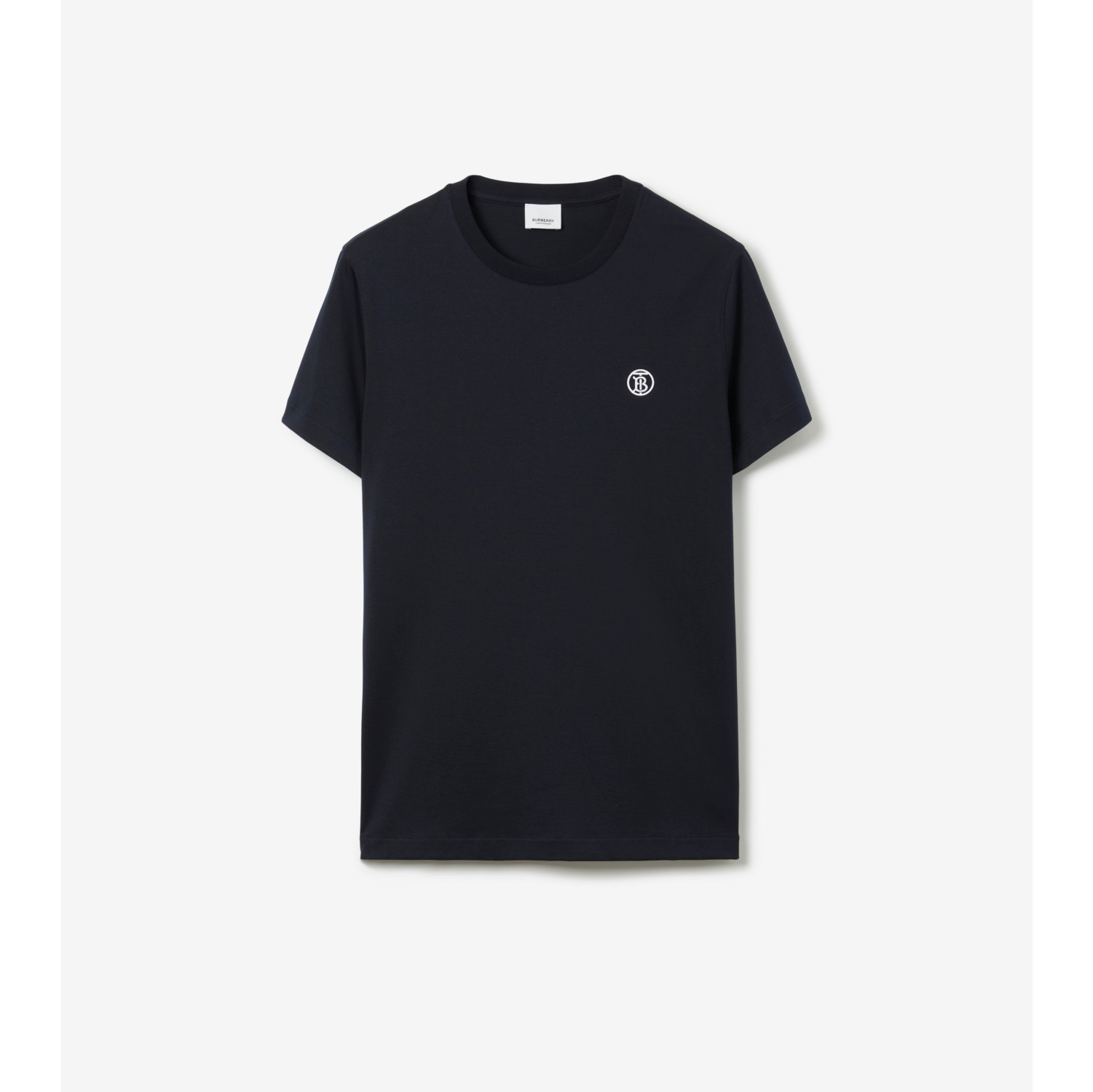 Monogram Motif Cotton T-shirt in Coal Blue - Men | Burberry® Official