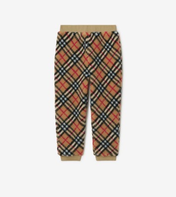 BURBERRY: trousers in check wool - Beige  BURBERRY pants 8033467 online at