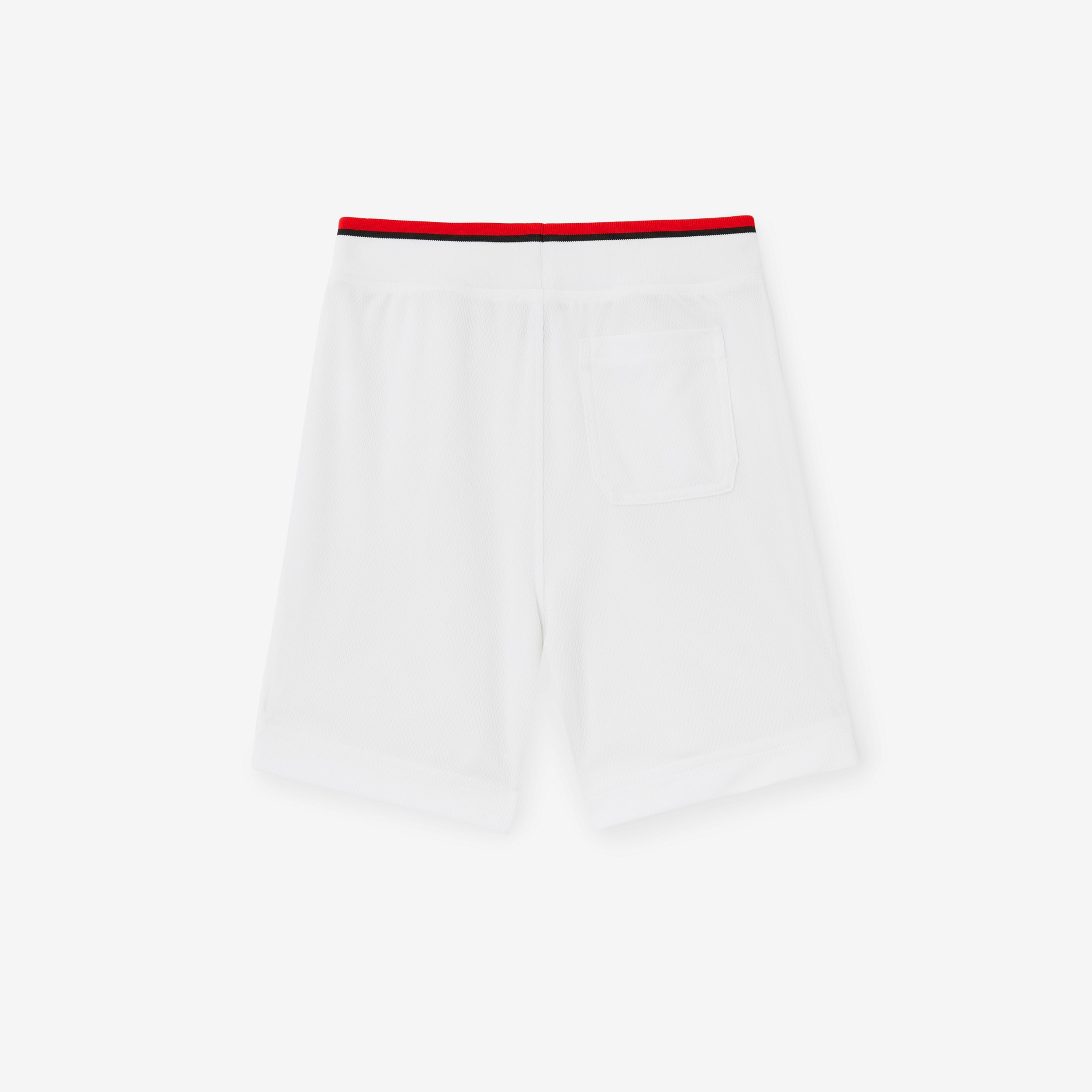 Pantalones cortos en malla de punto con logotipo caligrafiado (Blanco) | Burberry® oficial - 2