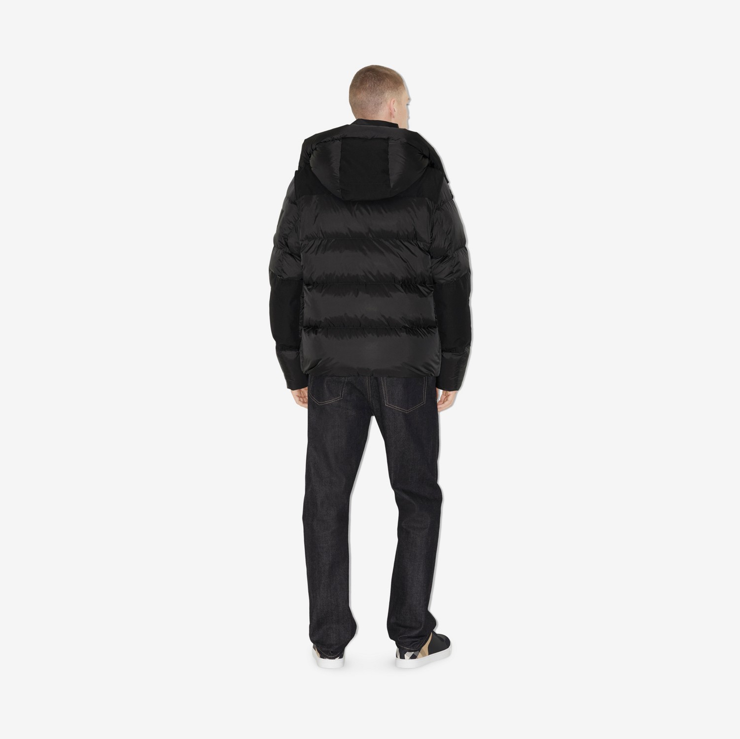 디태처블 슬리브 후드 퍼퍼 재킷 (블랙) - 남성 | Burberry®