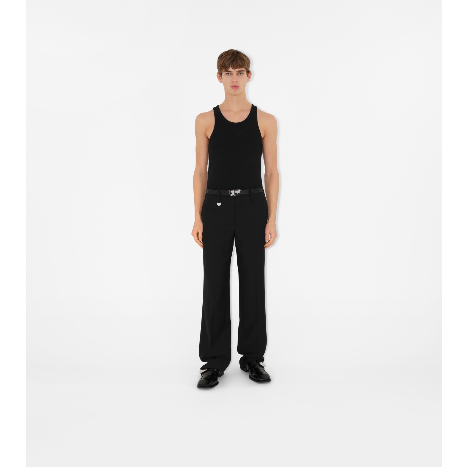 Stretch Cotton Tank Top in Black - Men | Burberry® Official