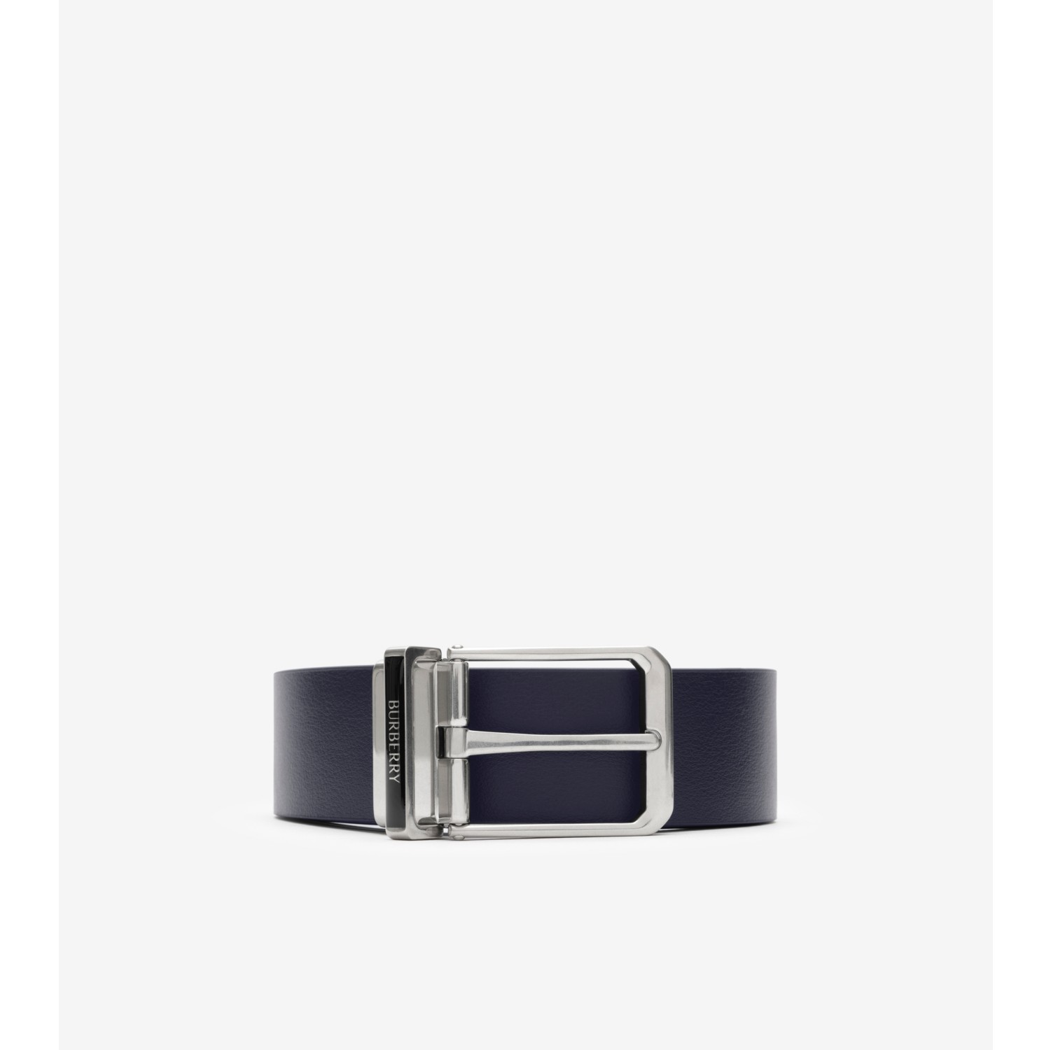 Burberry バーバリー　ロゴベルト　リバーシブル リバーシブル レザー エナメルロゴ ベルト (インクブルー／ブラック