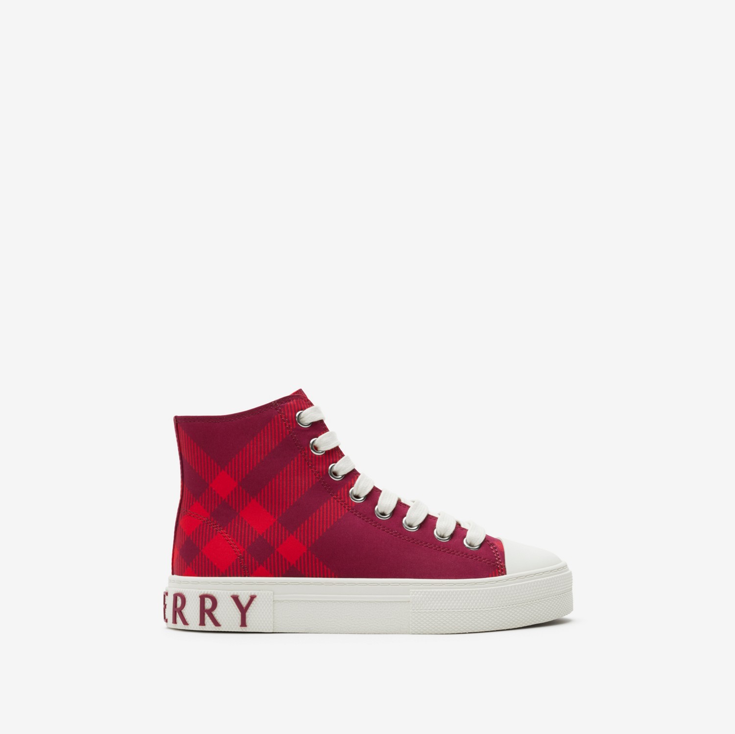 Check Cotton High-top Sneakers in Ripple - Children | Burberry® Official