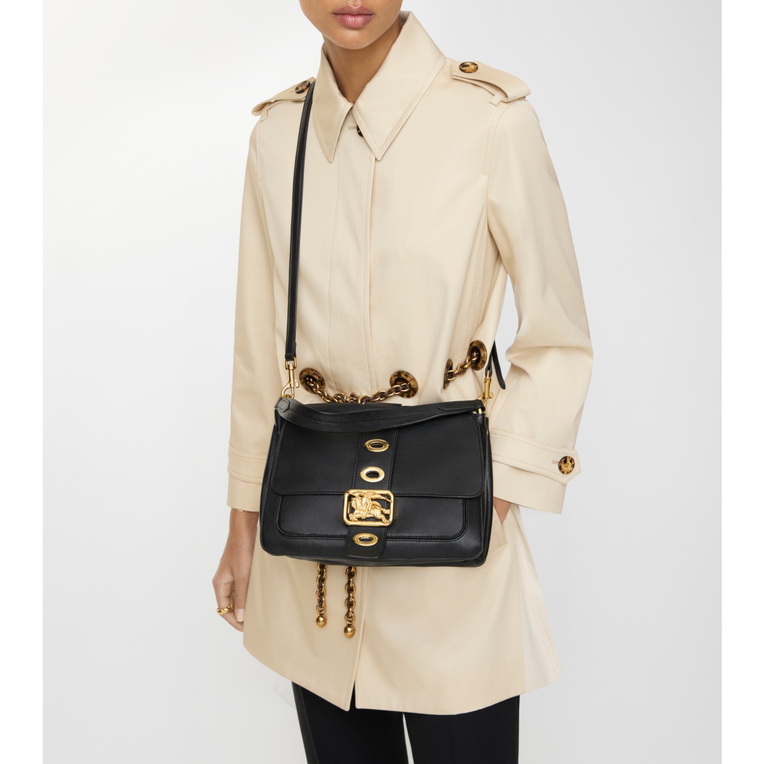 Small Rider Bag in Black - Women, Leather | Burberry® Official