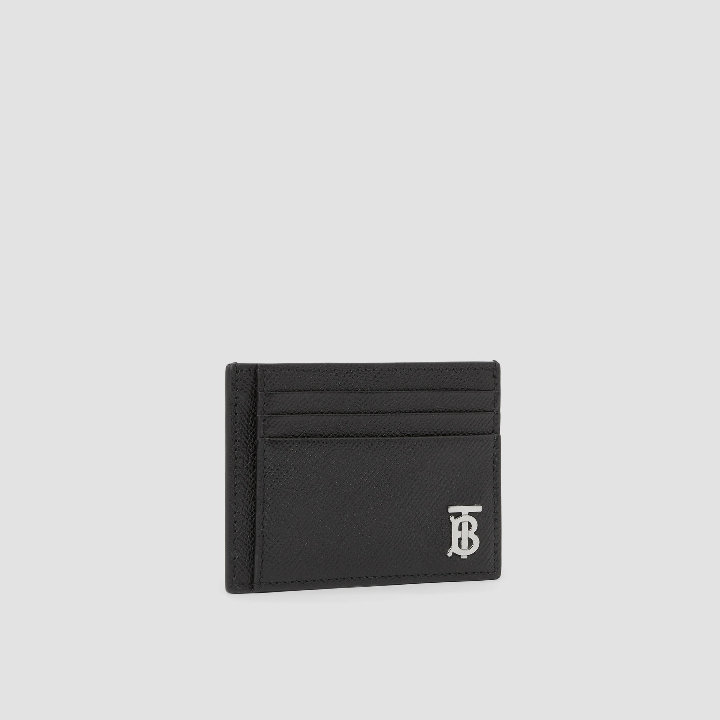 Grainy Leather TB Money Clip Card Case in Black - Men | Burberry® Official - 4