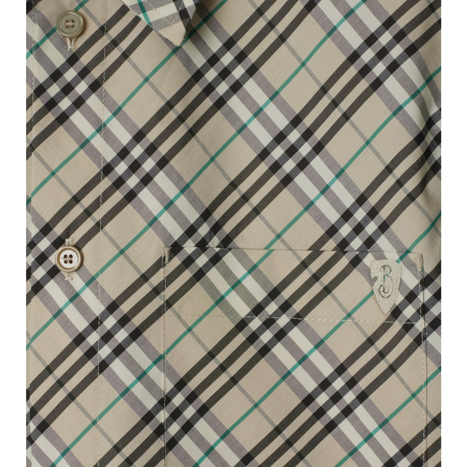 Cropped Check Cotton Shirt