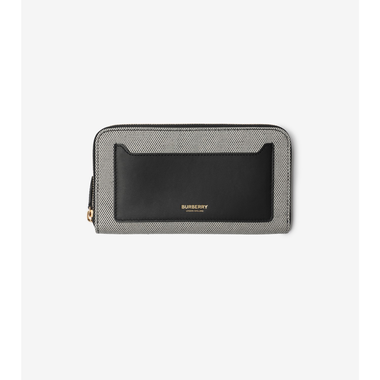 Large Canvas Zip Wallet in Black - Women | Burberry® Official