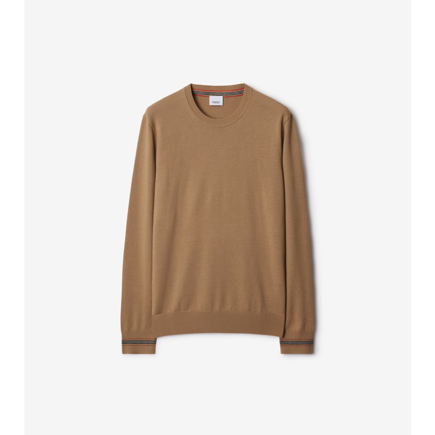 Wool Sweater in Camel - Men | Burberry® Official