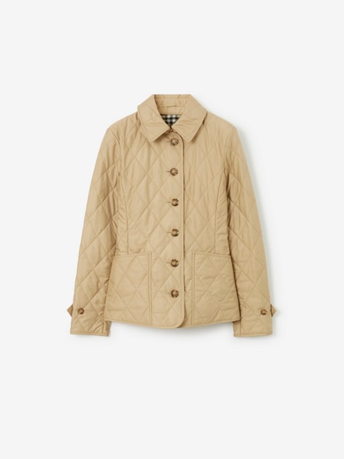 Burberry Quilted Thermoregulated Jacket In Brown