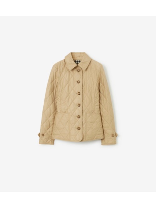 Burberry Quilted Thermoregulated Jacket In New Chino