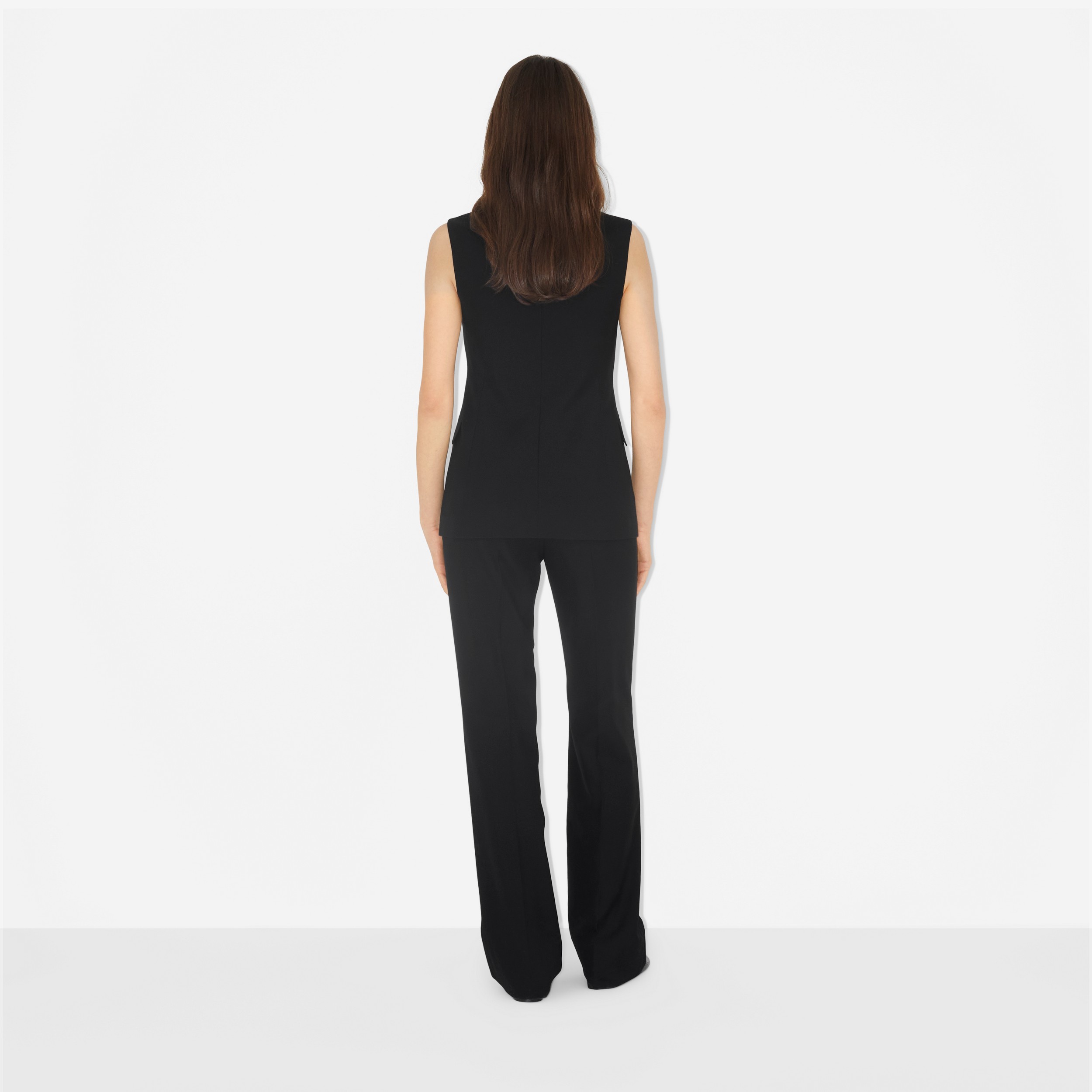 슬리브리스 울 테일러드 재킷 (블랙) - 여성 | Burberry® - 4