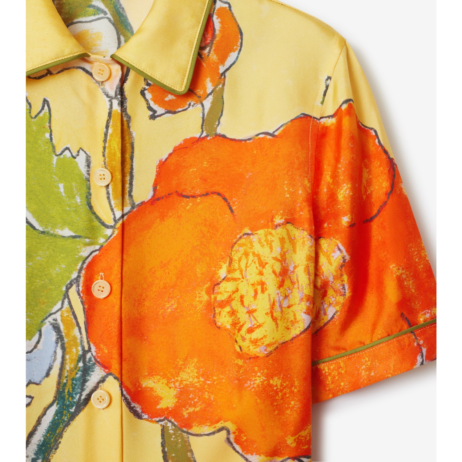 Highgrove Cascading Flowers Silk Shirt Dress