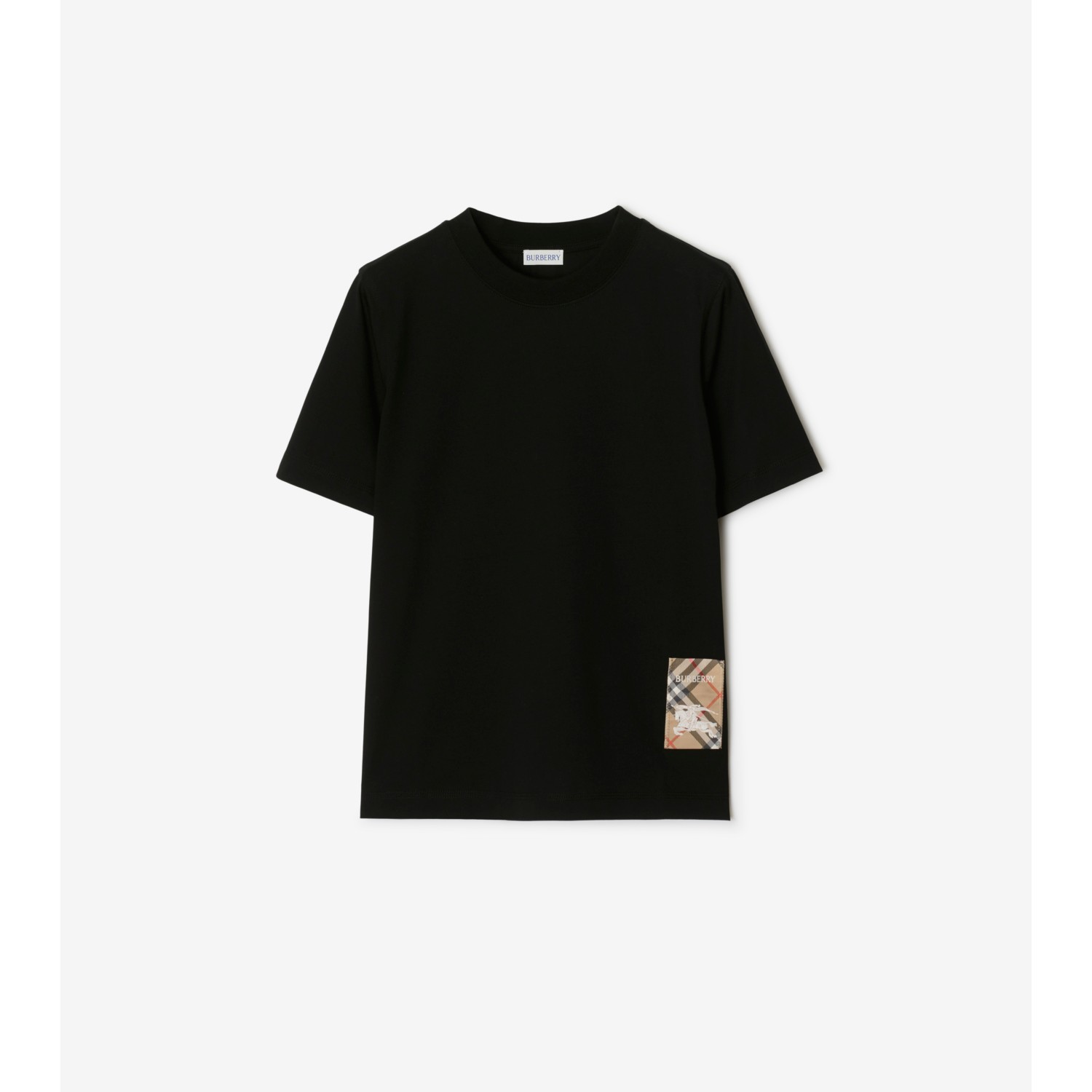 Check Label Cotton T-shirt - thumbnail 6