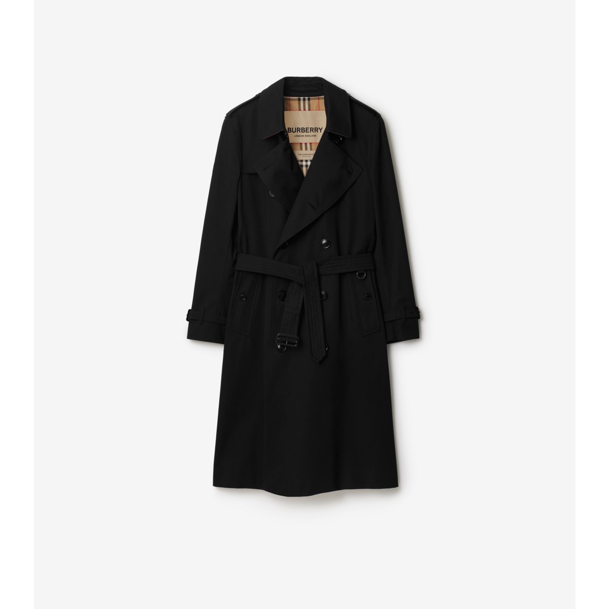  Check Long Kensington Heritage Trench Coat